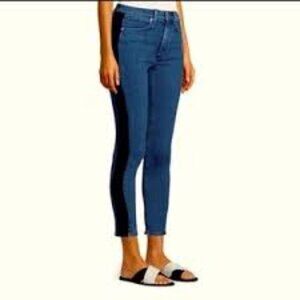 Rag & Bone Mazie Skinny Jeans With Side Stripe In Igloo/blue